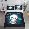 Kungfu Panda Domácí Anime 3dílná sada 1 povlak na přikrývku 3D dětské ložní prádlo s povlakem na polštář Vhodné pro děti a dospělé