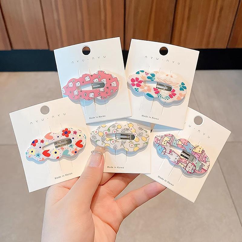 Creative Cartoon Cute Sweet Colorful Hairpin For Women Girls  Kawaii Bangs Hair Clip Side Clip Headwear Hair Accessories