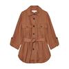 Zaprha 2025 New Arrival Fashion Linen Blended Loose Long Sleeves Tour Hunting Jacket Lapel Shirt for Women 3046175