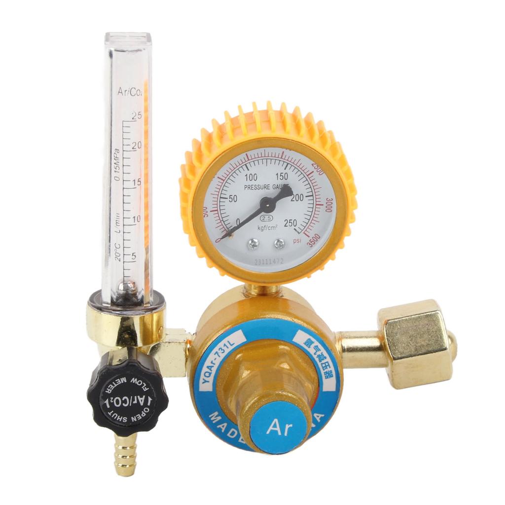 Argon Gas Regulator ABS Copper Vibration Resistant TIG Flow Meter Pressure Reducer for Welding