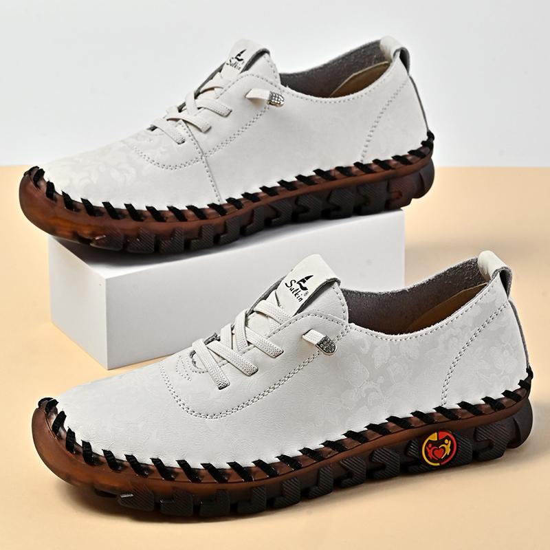 Damen Wanderschuhe Mokassins Fahrschuhe Komfort Flats Casual Plus Size Outdoor Handgefertigte Schuhe