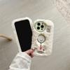 Fall/Winter Round Hole Cute Fun Sports Racket Plush Case for iPhone 16 Pro Max 15 14 Plus 13 Pro 12 11 All-inclusive Fall Protection Cover