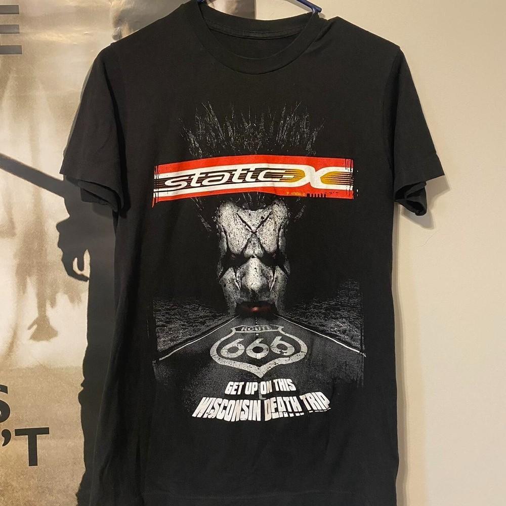 

Static X freaks on parade 2022 tour short sleeve black color shirt KV35412 Unisex T-Shirt XXL