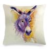 Home Decor Donkey Art: Various Scenes and Portraits Pattern Cushion Cover Suitable for Sofa Bedroom Car Pillow Cover
