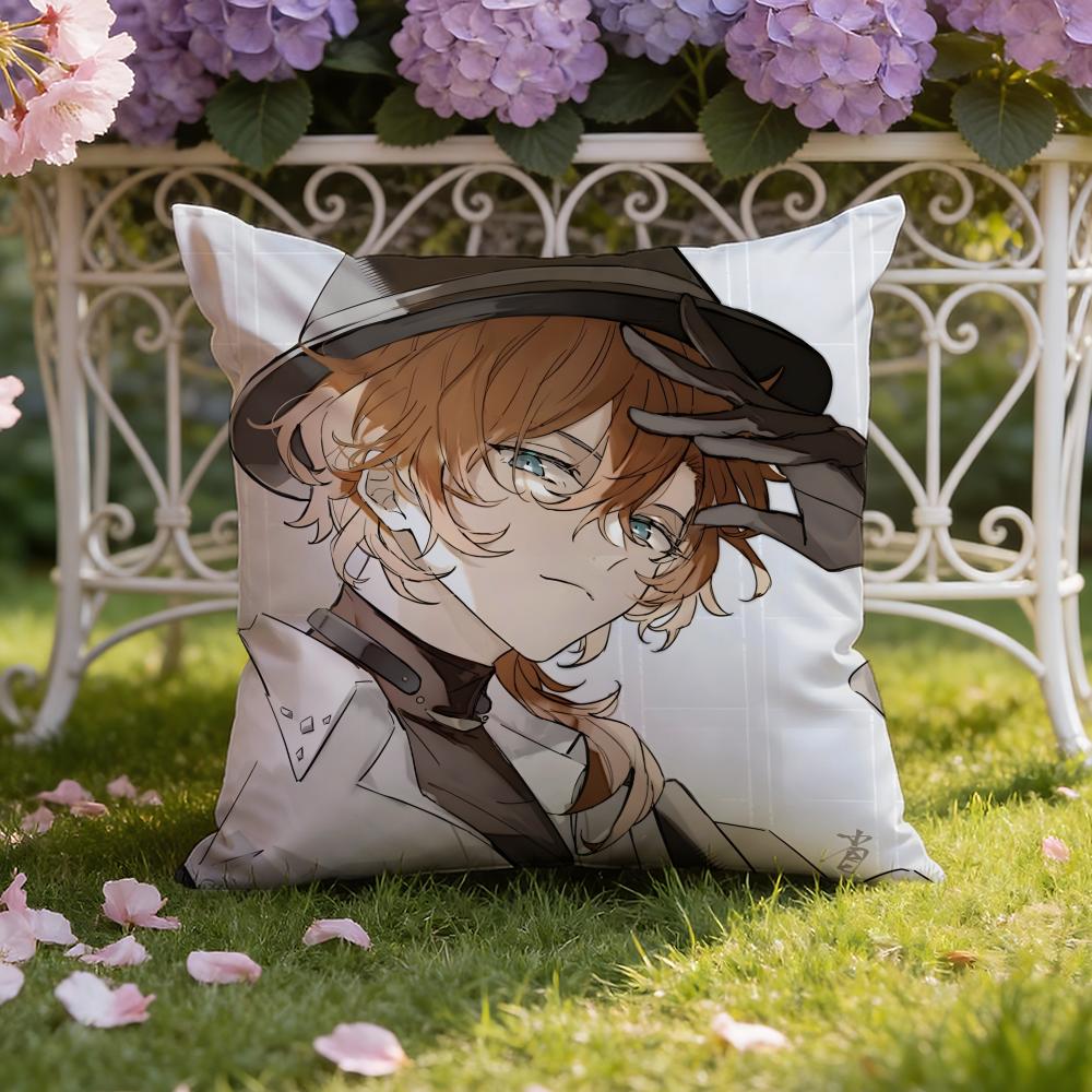 B-Bungo Stray AnimeCani Copricuscino Casa e Auto Copricuscino a Doppia Scena: Reversibile per un Comfort Premium