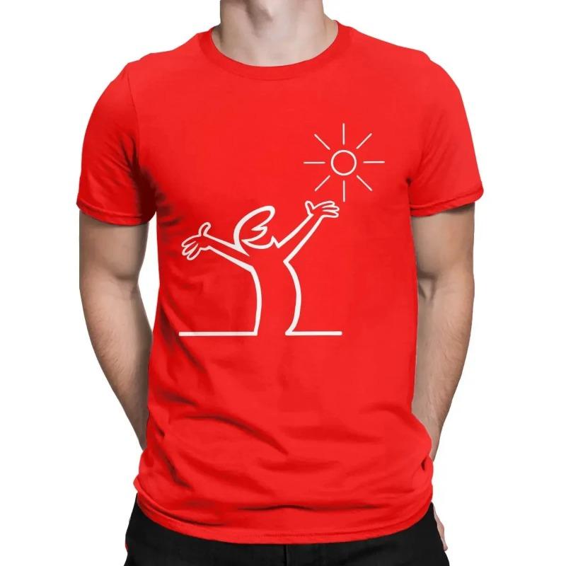 Summer Sun T-Shirts Men Round Neck T Shirt Short Sleeve Tees Tops Streetwear Shirt