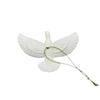 Plastic Dove Decoration Easy-To-Hang White Dove Pendant Peace Dove Ornament Weather-Resistant For Garden Christmas Tree Patio