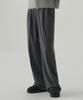 Deuloupisumeon Tosti Brushed Double-Pleat Wide Slacks [Charcoal]