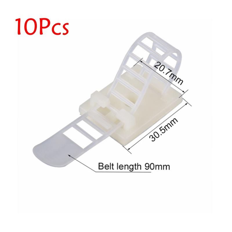 10/20 st buntbandsfäste Justerbara klämmor Självhäftande rem Fixhållare Plast Nätverkskabel Nätsladd Bil Organizer Clamp