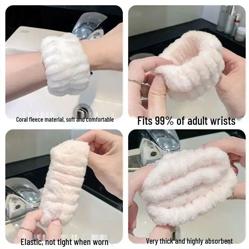 Water-Absorbent Wristbands & Arm Sleeves: Moisture-Proof, Sleeve Protection, Sweat-Absorbing, Ideal for Face Washing, Sports, and Formal Wear.