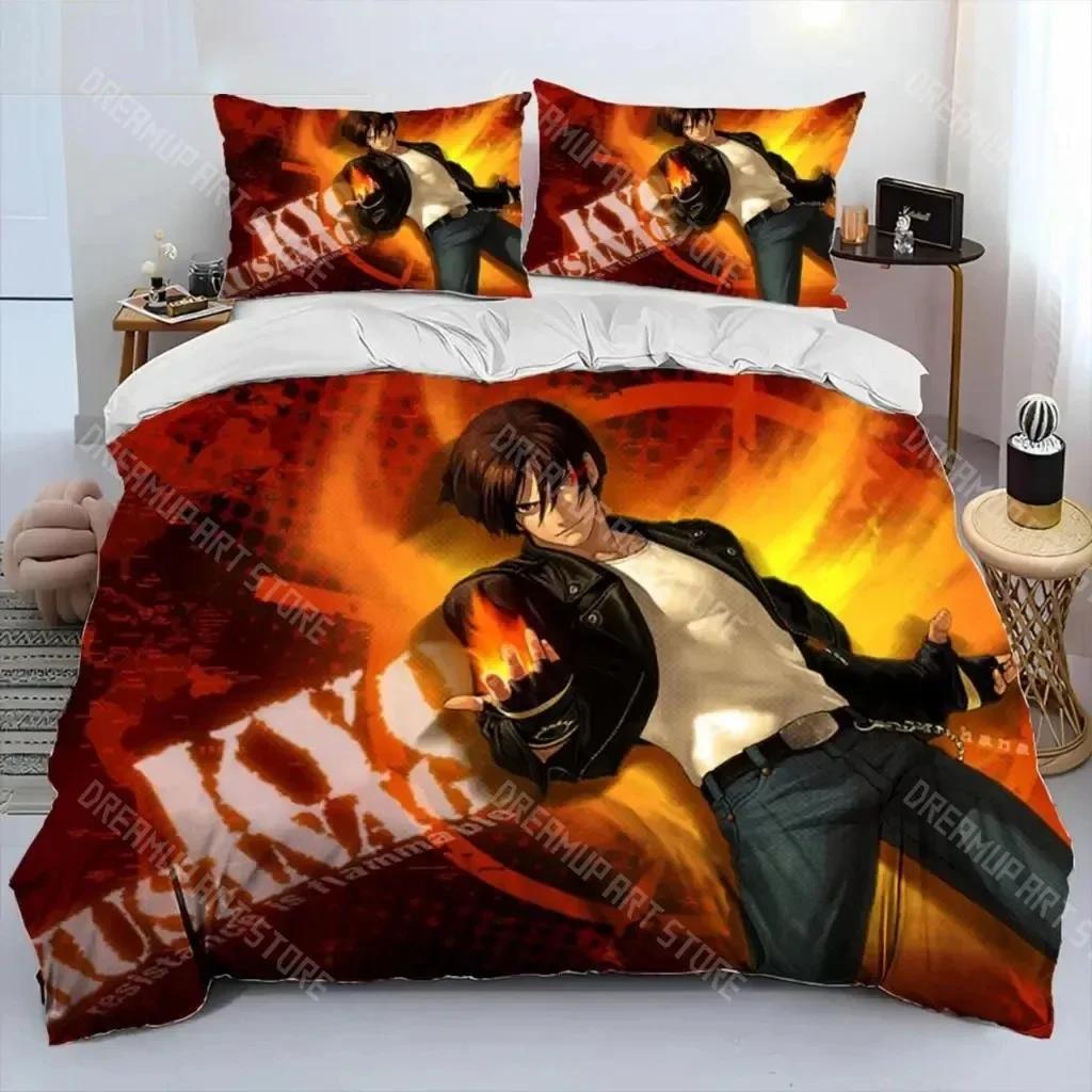 3D Print King Of Fighters Retro Bedding Set Boys Girls Twin Queen Size Duvet Cover Pillowcase Bed Kids Adult Home Textileextile