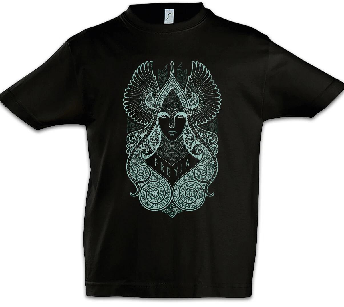 Freyja II Kids Boys kids boys T-Shirt Freya Valhalla Vikings Odin Viking Goddess 120