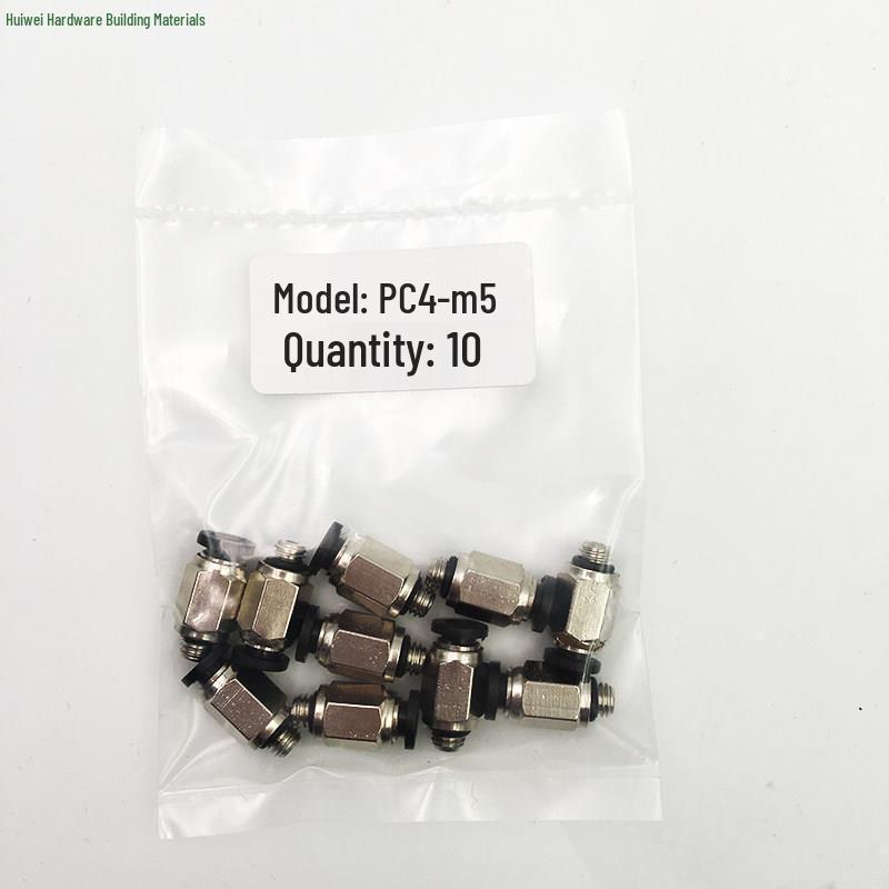 Pneumatic Mini Push-in Connector Set: PC4/6-M5, POC3-M5/4-M6, PL4-M3 Elbow