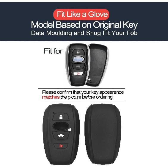 

2pcs Compatible with Subaru WRX BRZ Ascent Forester Crosstrek Legacy Outback Impreza XV WRX STI XV Crosstrek Key Fob Cover Case Key Chain Protector