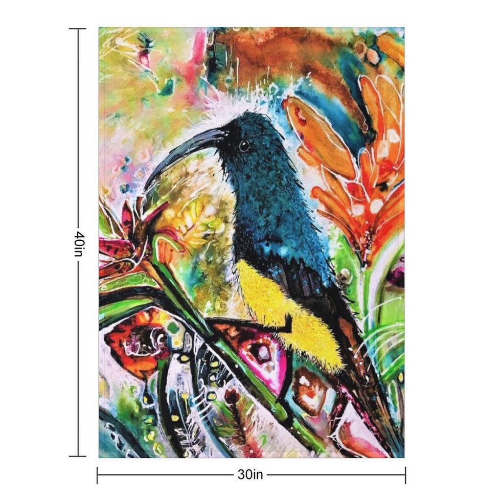 Akahi Sunbird Throw Blanket halloween Plush Luxury Brand Personalized Gift Blankets