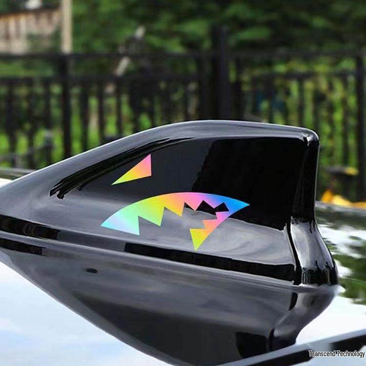 Shark Fin Antenna Stickers: JDM Style Reflective, Waterproof Car Decals
