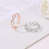 Fashion DNA Chemistry Molecule Open Rings For Women Men Simple Style Rose Silver Color Finger Jewelry Party Gifts