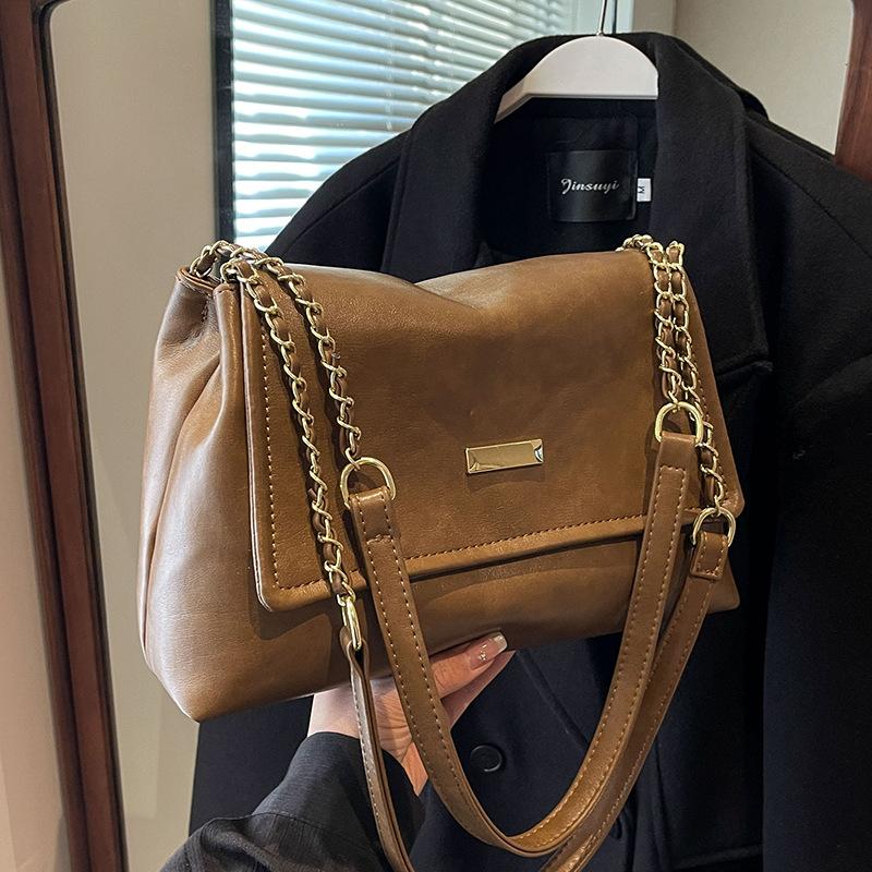 Large-capacity Bag Women's 2025 Autumn and Winter New Fashion Niche Women's Bag Texture Chain Shoulder Bag Crossbody Tote Bag