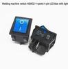 40A High-Power KCD4 Rocker Switch for Welding Machine with Light, Ship-Shaped, Four-Pin, Red/Green