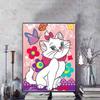 Disney Pittura con Diamanti Le Avventure del Gatto Illustrazione Artistica Punto Croce 5D Stampa da Appendere Puzzle 5D Mosaico Ricamo Decorazione per la Casa