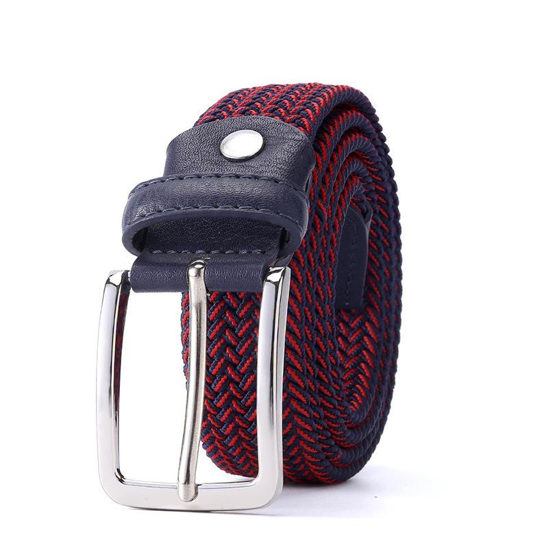 Non-Porous Non-Punching Men'S Canvas Belt Elastic Elastic Woven Belt Female Trendy Student Belt