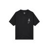 Casual Breathable Sports Print Round Neck Short Sleeve T-Shirt With Dropped Shoulders Men Tops Black FJ2320-010