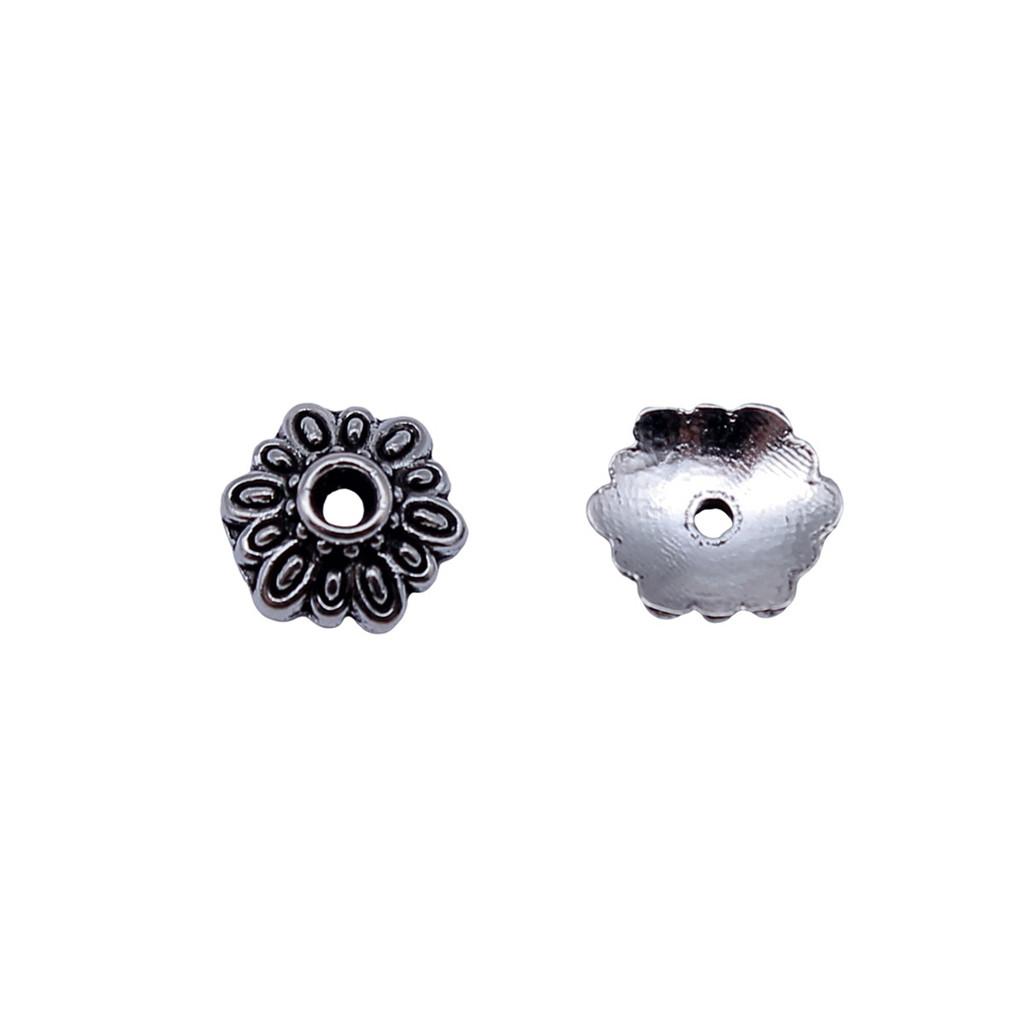 Multi Color Swirl Flower Bead Caps Spacer Beads For Jewelry Making Components