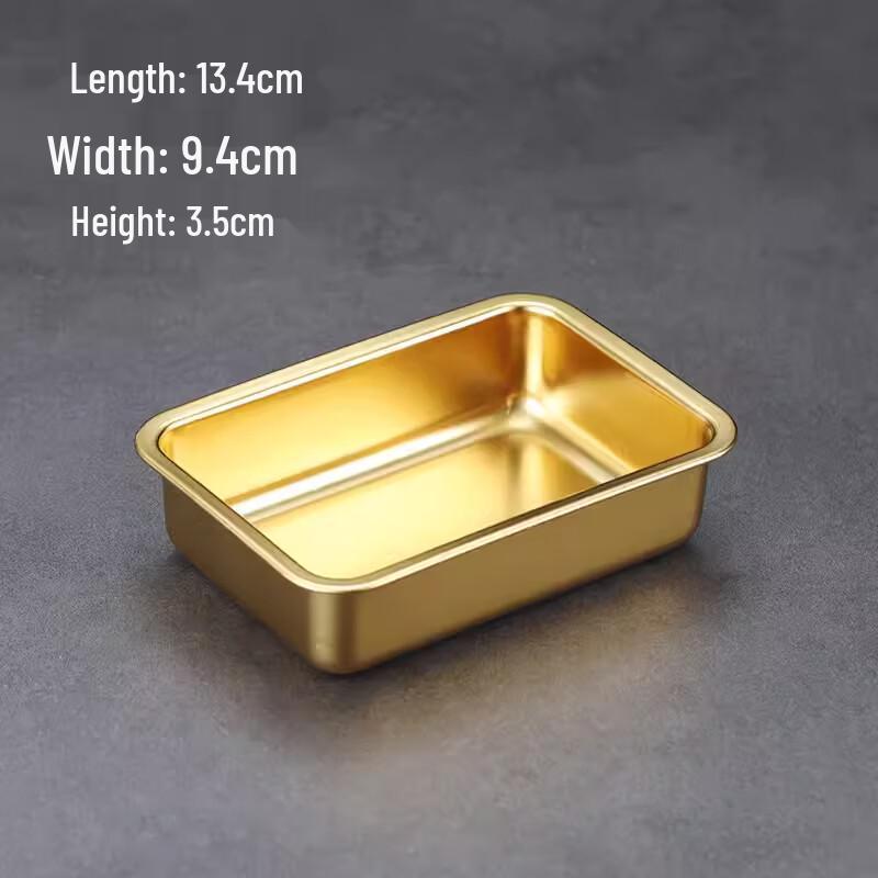 Korean Style 304 Stainless Steel Square Snack Plates