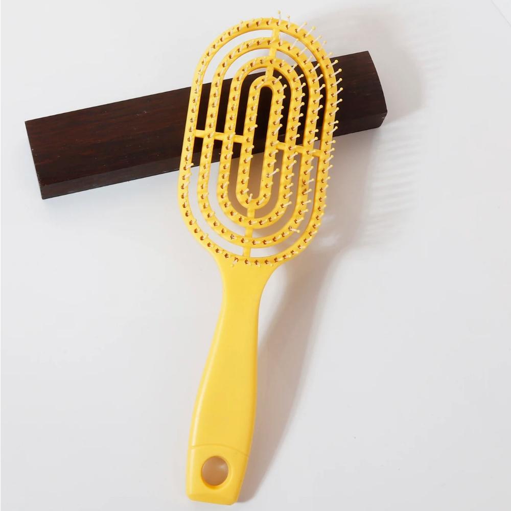 Relaxing Elastic Massage Comb Portable Hollow Comb Scalp Massage Brush Salon Styling Tool Oval Comb Special for real hair wigs