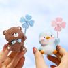 Cartoon Resin Car Decor With Rotating Windmill For Cute Vehicle Interior Accents