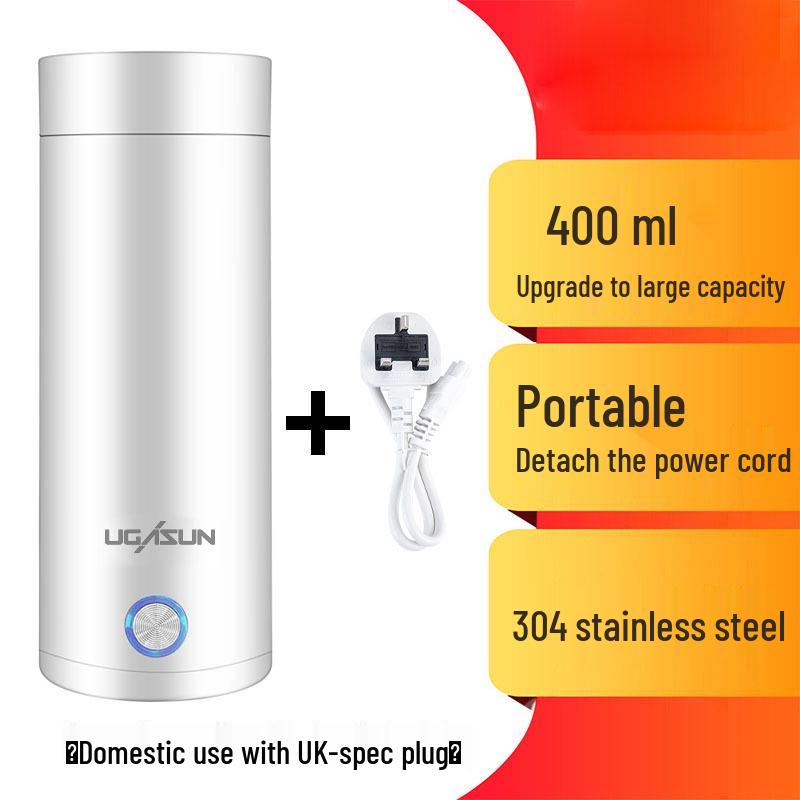 Compact Electric Heating Thermos Cup: Portable Mini Water Boiler for Students & Travel