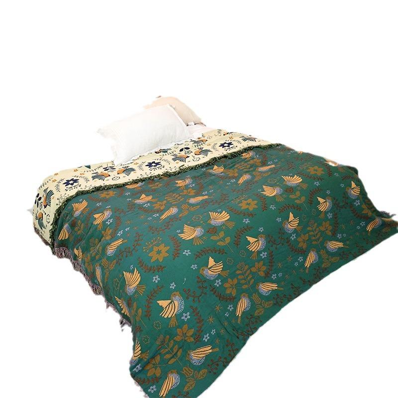 Přikrývka Bavlna Oboustranný povlak na pohovku Severská pohovka Polštář Deka pro volný čas Přehoz Four Seasons Tenká přikrývka