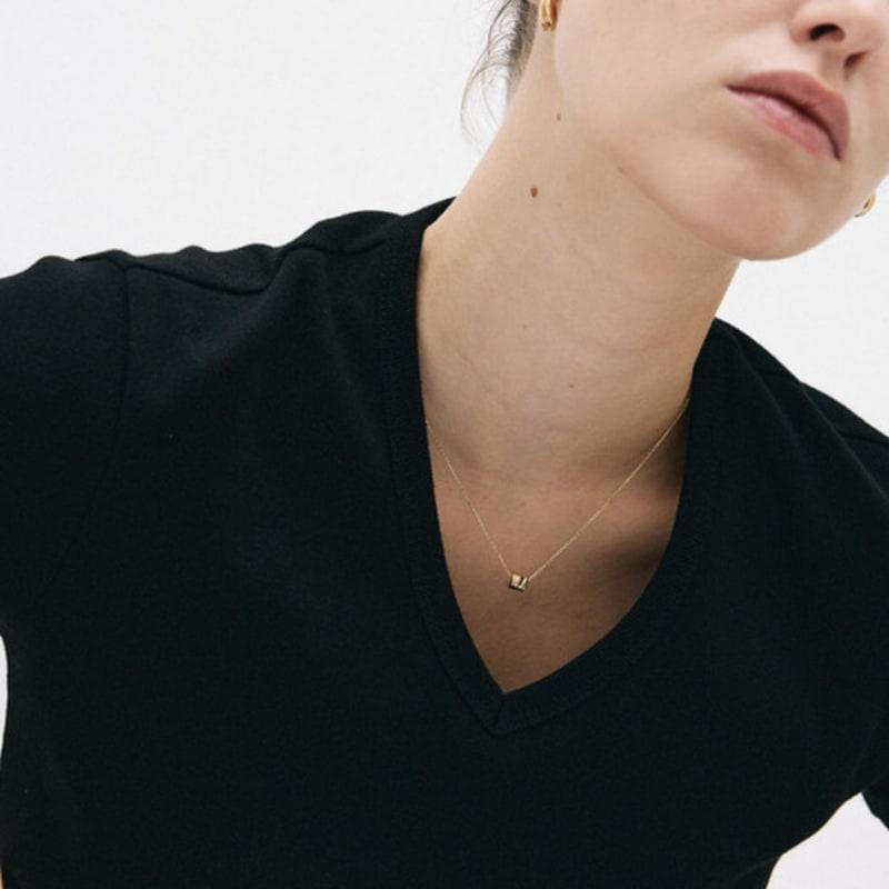 Poery Mini Loop Necklace_Gold