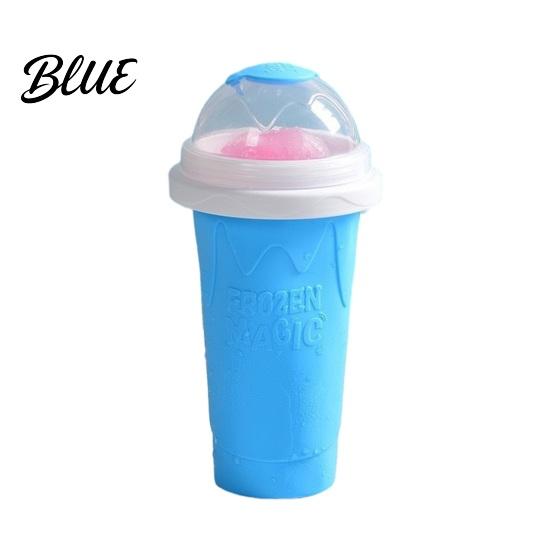 Food Grade Silicone Slush Cup Maker Cup  Portable Squeeze Ice Smoothie Refreshing Slushie with Lid  for Juice Milk Soda Family Summer