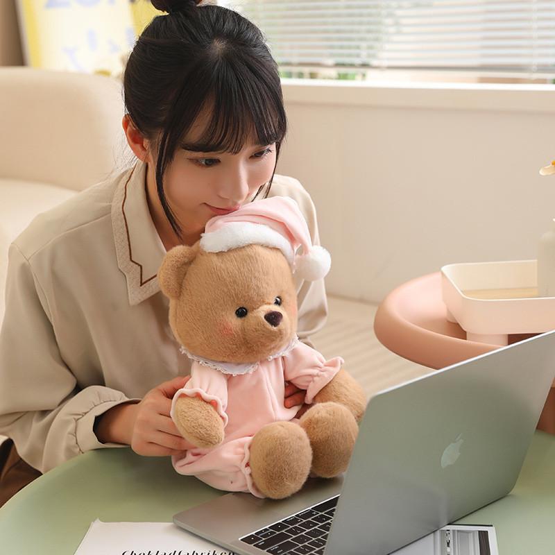 Cute Teddy Bear Plush Toy For Girls Soft Cuddly Companion Heartwarming Gift For Girlfriend 40cm