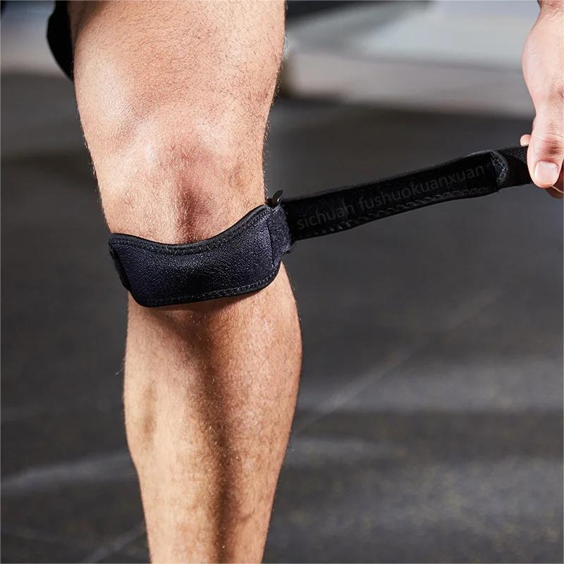 Adjustable Eva Soft Pad Knee Strap Patella Tendon Protector Running Cycling Gym Sports Knee Support Compression Wrap Unisex Pain