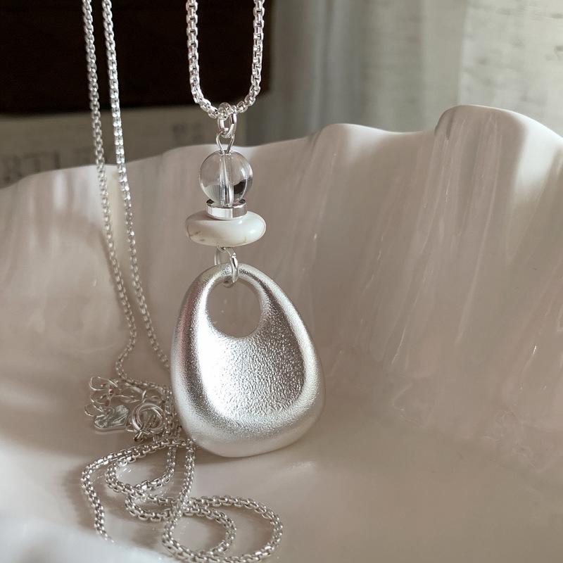 Matte Minimalist Pendant Necklace - Personalized Layered Aesthetic Chain Accessories