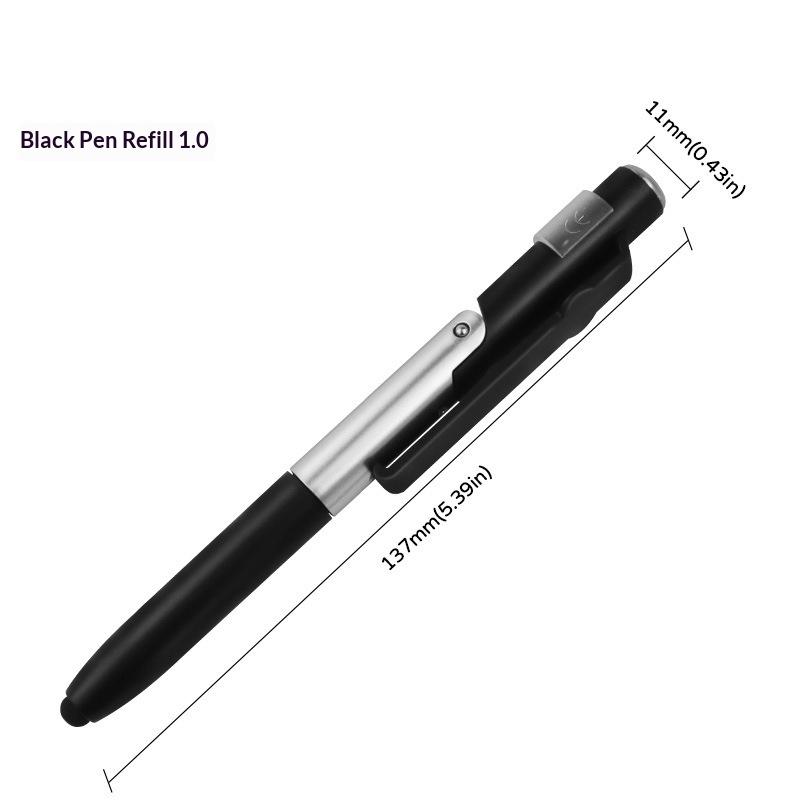 4 In 1 Folding Multifunction Pen With Led Light Touch Screen Stylus Phone Stand For Writing Office Student Stationery Supplies