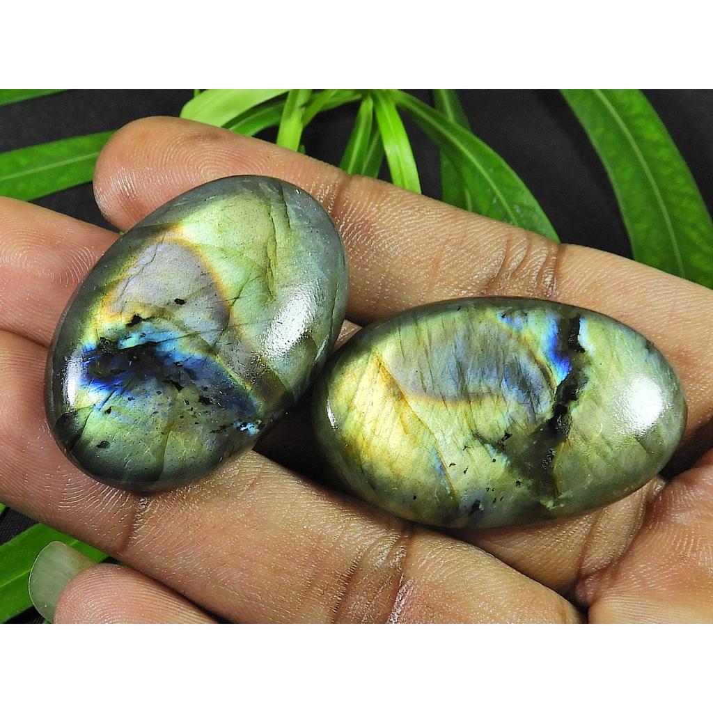 20-29MM Natural Purple Labradorite Oval Cabochon Loose Gemstone 130Cts. SK-4215