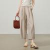 Ese-Y Women's Linen Blend Cropped Harem Pants