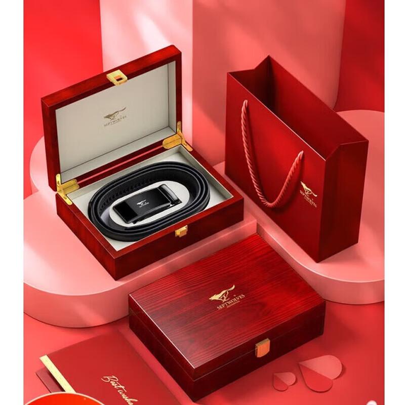SEPTWOLVES Men s Genuine Leather Belt Gift Set