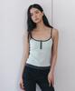 Kyuliti C Contrast Button Sleeveless Top_Mint