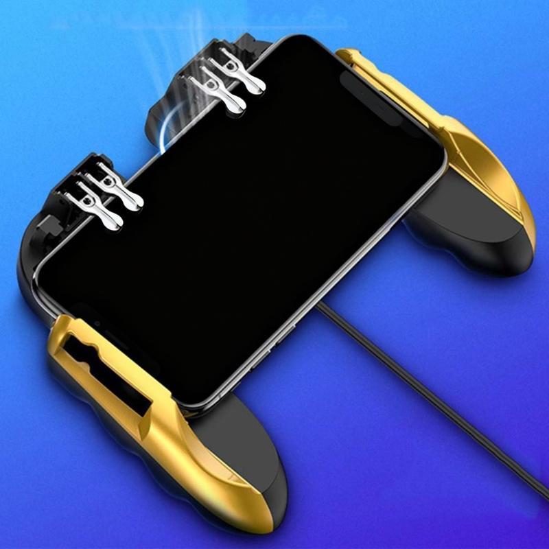 Verstellbarer Mobile Game Controller Vier-Finger-Verbindung Mobile Gaming Trigger 4 Falke Verstellbare Halterung Stecker und für