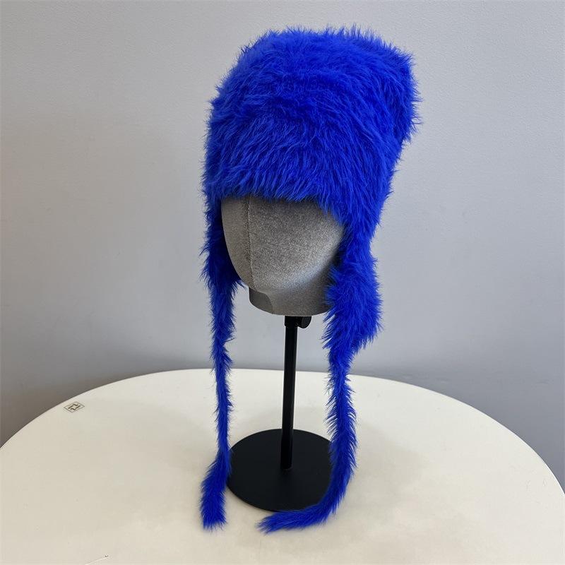 

Soft imitation mink knitted women s autumn and winter college wind is small and fresh outdoor cold and snow hat M（56-58cm）