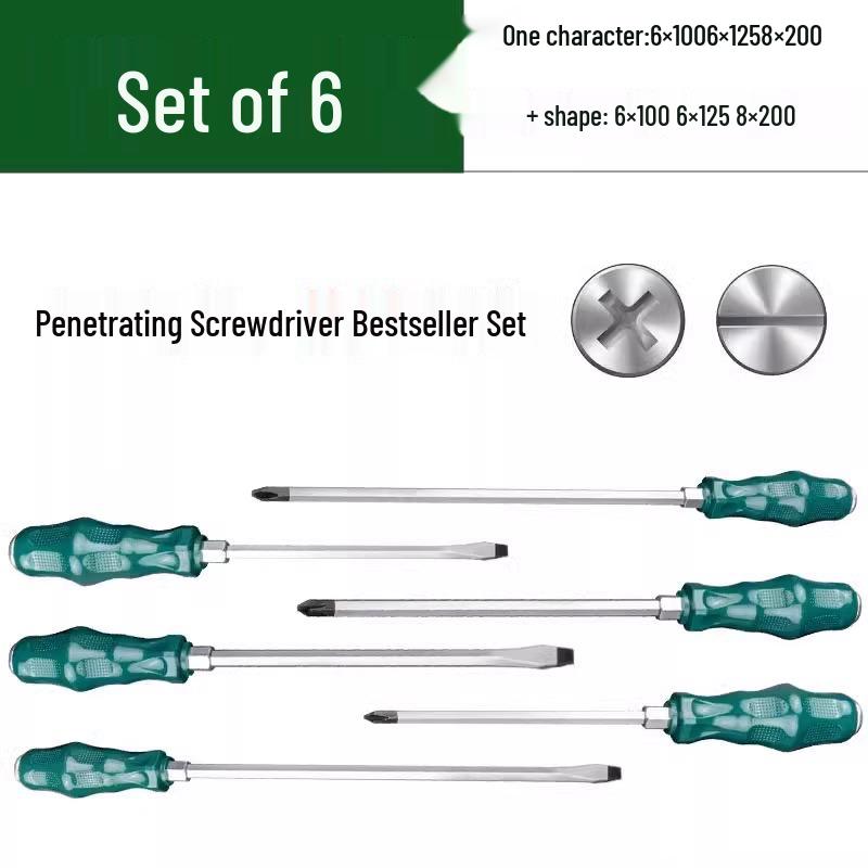 Durable One-Piece Magnetic Torx & Phillips Screwdriver and Pry Bar: High Hardness, Hammer-Ready Flat-Head Design