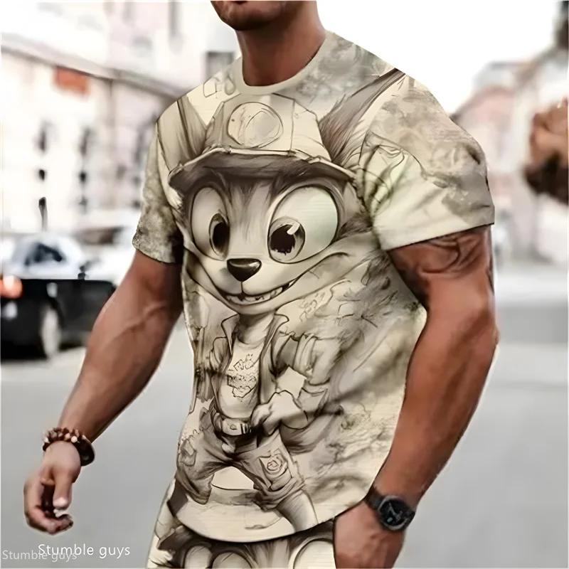 

Summer men s fashionable casual anime T-shirt 6XL