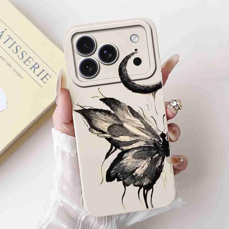 For Apple iPhone 17 Pro Max Case Luxury Painted Back Cover 6.56'' Silicone Soft Phone Case For iPhone17 iPhone 17 Pro Max Bumper