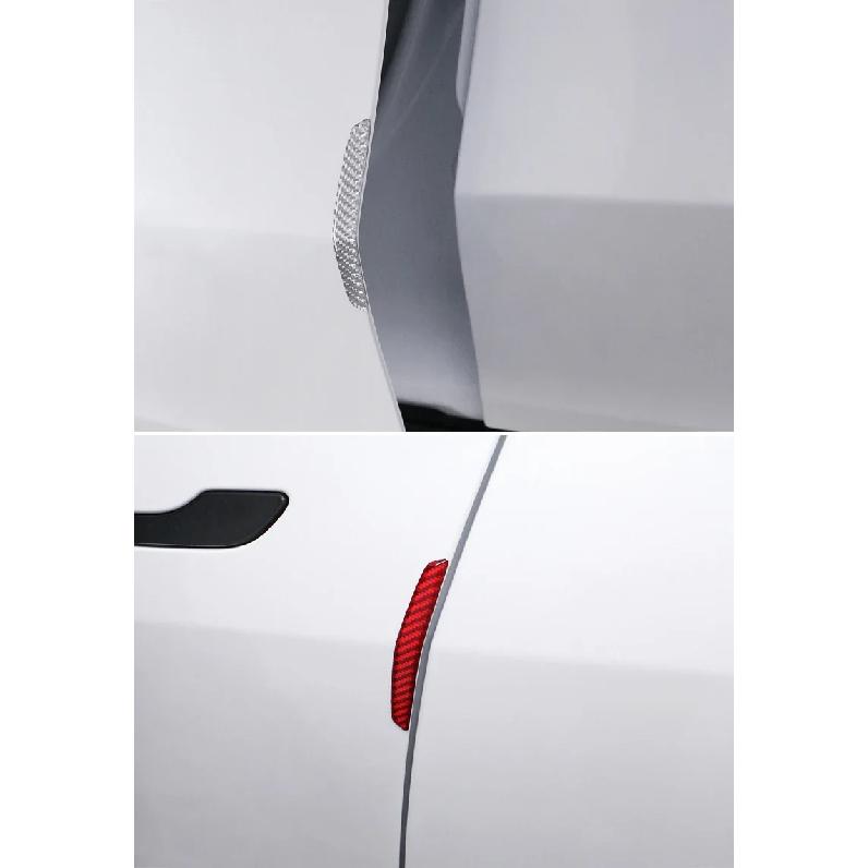 Carbon Fiber For Tesla Model Y 2019- 2025 Juniper Car Door Anti Collision Trim Protect Sticker Decoration Tuning Accessories