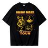 Bruno Mars The RoUnisextic Tour 2026 T-Shirt Unisex Damen Hip Hop Sommer Vintage Kurzarm Rundhals Lässiges Hemd Oberteile