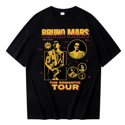 Bruno Mars The RoUnisextic Tour 2026 T-shirt Unisex Women Hip Hop Summer Vintage Short Sleeve O-neck Casual Shirt Tops